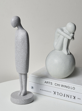 现代简约轻奢抽象人物雕塑摆件客厅F酒柜艺术装饰品柜玄关高档摆