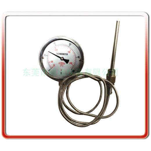 供应100MM径向无边软管压力式温度计WTQ280压力式温度计