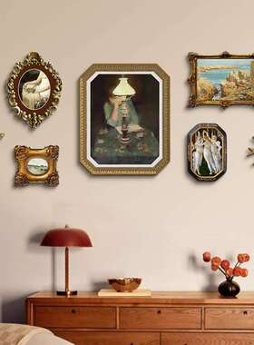 小众艺术法式复古客厅组合装饰画美式餐厅墙面挂画壁画A234