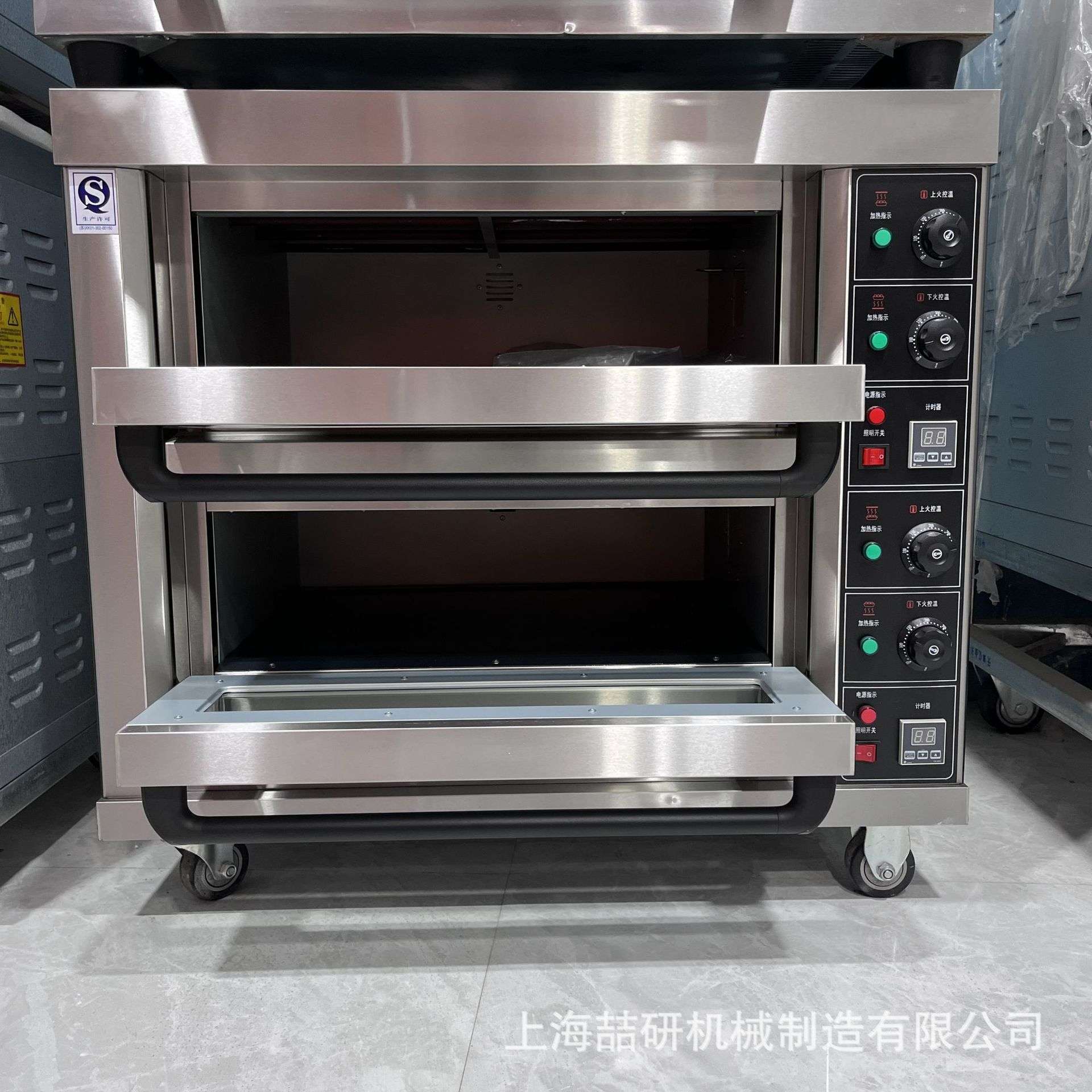 上海喆研 KXD2-2两层两盘电/气烤箱烤地瓜炉恒温加厚防爆玻璃