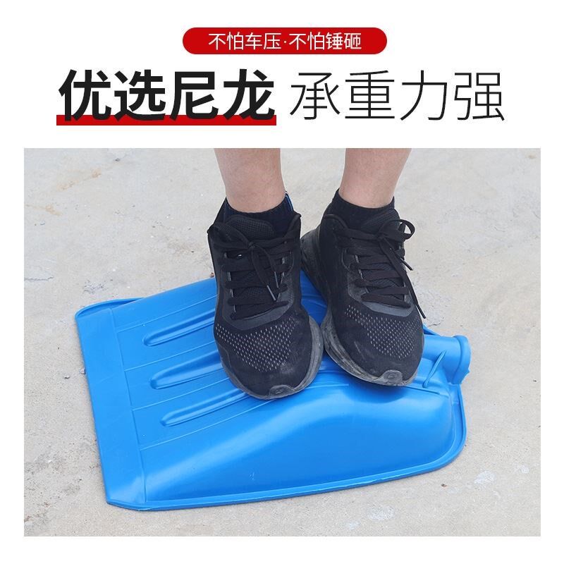 蓝色尼龙塑料铁锨大铲子加厚耐磨木柄大锨铲粮食雪铲垃圾铲子加硬