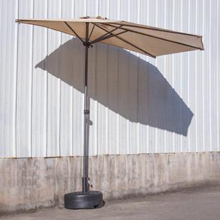 跨境调节高度半边伞靠墙伞户外遮阳伞雨伞庭院伞植物遮荫伞半圆伞