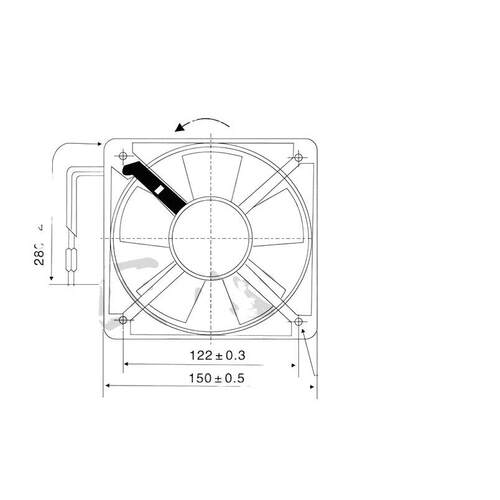 台达 AFC1528DG DC 28V 1.50A 150x150x50mm 15厘米直流散热风扇