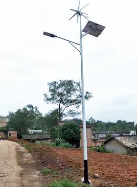 led农村一体化太阳能灯6米400w风机发电风光互补太阳能路灯超亮