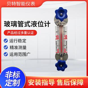 贝特防爆双色玻璃管式液位计法兰安装不锈钢水位计耐高温高压