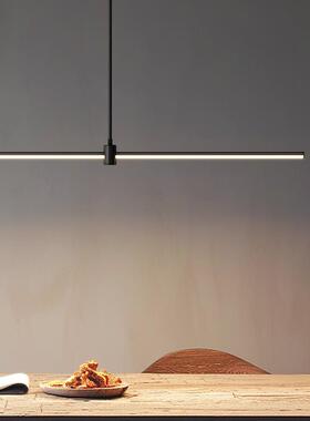 餐厅吊灯现代简约餐桌吧台长条灯北欧极简创意个性led办公室吊灯