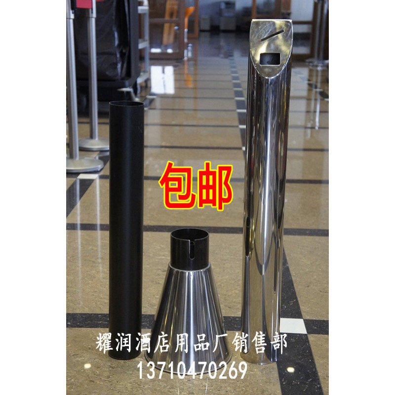 不锈钢欧式烟灰柱酒店吸烟室灭烟柱烟蒂桶立式烟缸 挂墙式烟灰盅