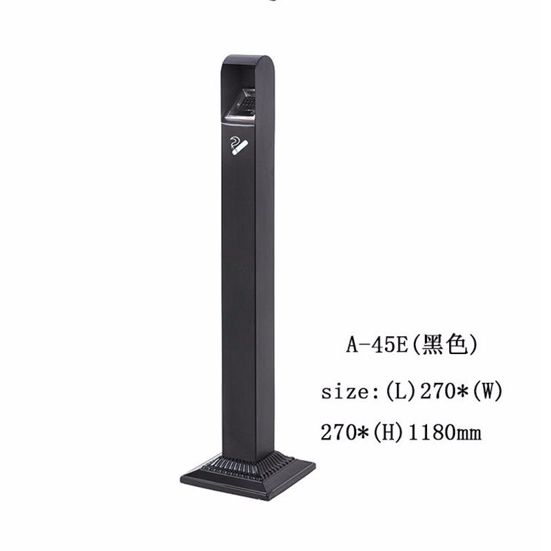 黑色垃圾桶酒店欧式烟蒂柱户外烟灰柱灭烟桶立式烟灰缸烟灰盅