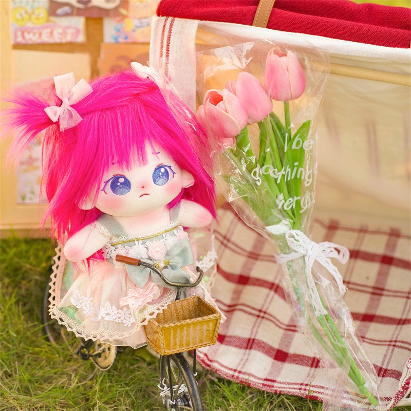 新款炸毛懵竹棉花娃娃无属性20cm宝宝可爱玩偶公仔毛绒节日礼物