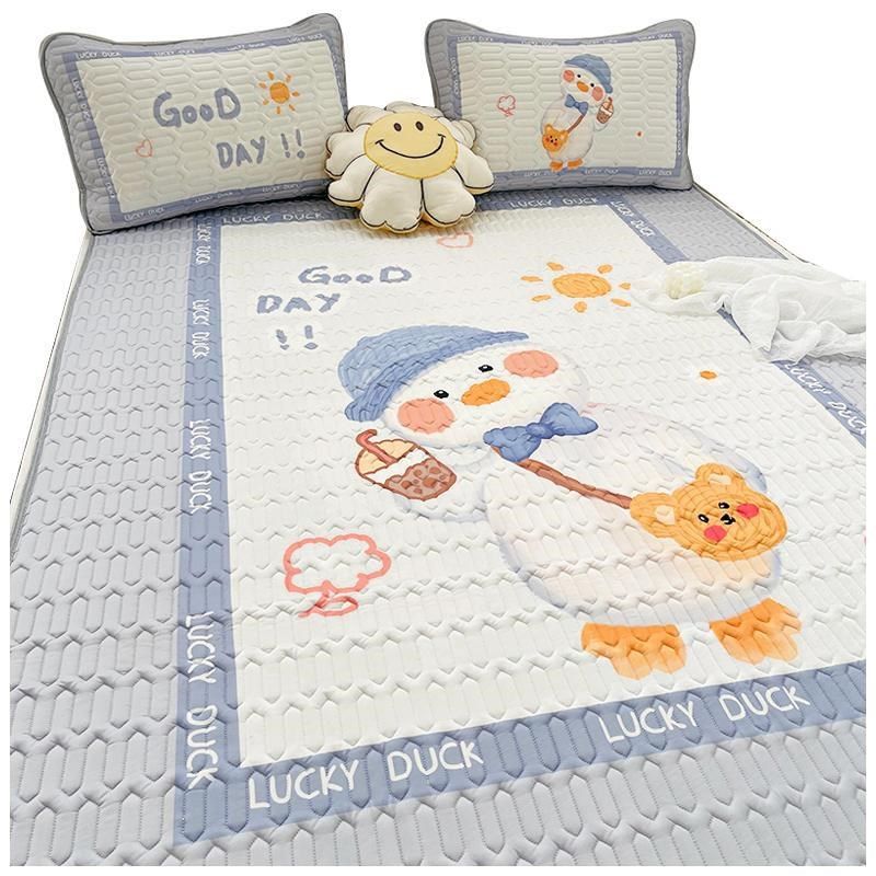 夏季冰丝乳胶凉席床笠款三件套可机水洗儿童学生宿舍单人床垫席子,床上用品,乳胶席,淘宝优惠券,粉丝福利购,淘宝优惠卷