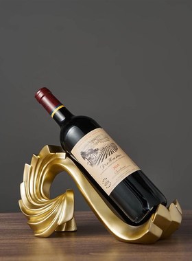 红酒架摆件轻奢高档创意酒柜装饰品酒瓶托架子斜放餐边柜大气客厅
