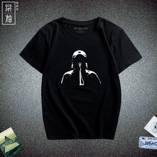 音乐节摇滚T恤摇滚乐队演出服装男歌手崔健休闲时尚印花短袖上衣