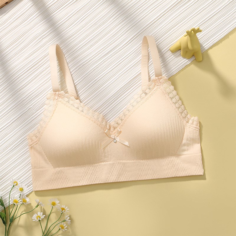 汕头内衣薄款少女学生无钢圈聚拢舒适法式少女款高中生小胸文胸罩
