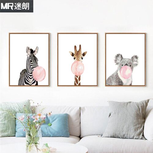 迷朗diy数字油画动物填充画 客厅卧室抽象手绘填色手工油彩装饰画