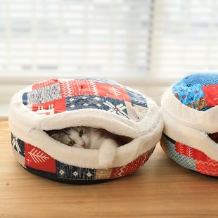 喵树洞猫窝封闭式猫屋冬季保暖蒙古包防寒躲避屋猫袋猫床猫咪用品