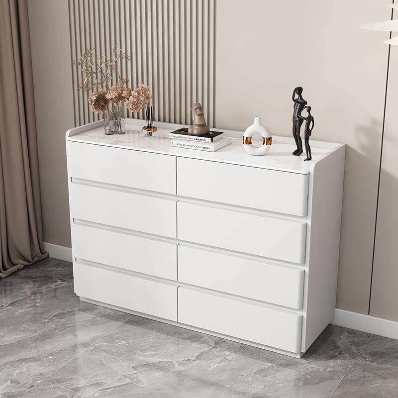 my实木斗柜岩板卧室靠墙储物柜现代客厅多功能免安装抽屉收纳八斗