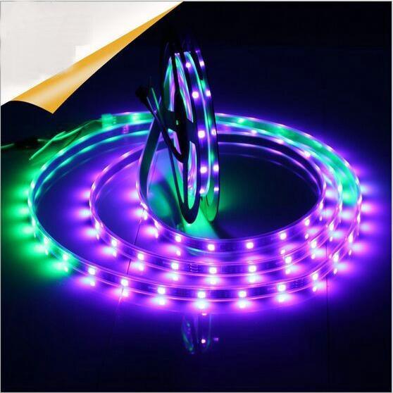 LED5V低压5050高亮led灯带贴片WS2812追逐流水跑马灯RGBLED软灯条