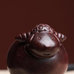 小叶紫檀木雕可爱肥羊随身手把件摆件家居装饰品檀香木男士送礼