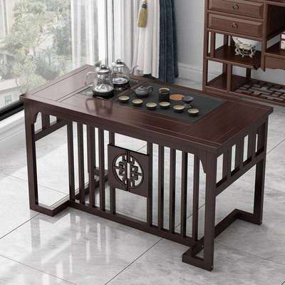 实木茶桌家用小型阳台客厅茶桌新中式一整套可移动茶桌一体泡茶台