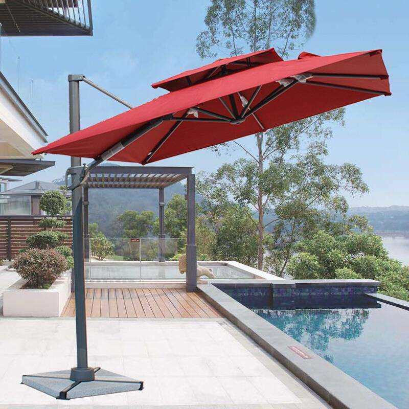 尚层家居户外庭院伞 双层透气加厚罗马伞 岗亭防晒防雨