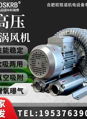 吹吸两用高负压离心式鼓风机RB81D旋涡气泵5500W冷却降温污水处理