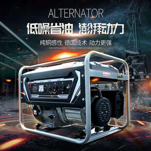 环能动力汽油发电机3KW手/电启动单相小型家用汽油发电机组 220V