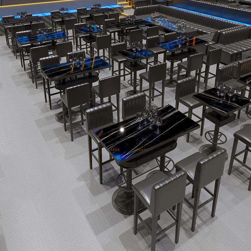 复古工业风酒吧高脚桌椅迪吧静吧散台铁艺高凳音乐夜场清吧高桌椅