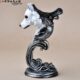 狼球白狼工艺品装 饰品托家居矿石座水晶球支架雪托头狼座树脂摆件