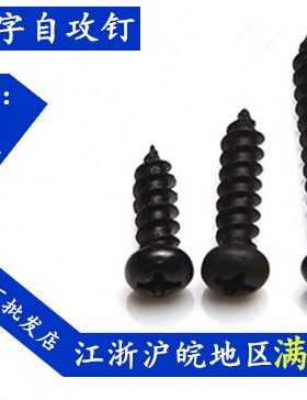 自攻钉2.12黑盘6十字1416头/圆头8M310/A自攻螺丝M2发M2.*P65M5黑