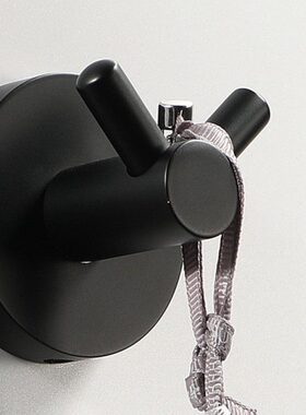 不锈钢圆形挂衣钩Y贝黑色型V酒店掉防挂件落西门口浴室装饰盖打孔