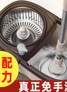 拖把桶家用自动长方形干地拖拖布加厚甩墩布桶新款旋转式脱懒人水