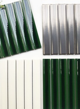 斯堪的纳维亚深绿色新月马赛克凹冰裂金属釉瓷砖酒店K入口酒吧厨