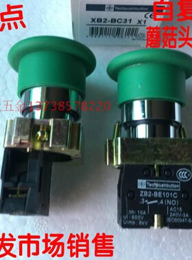 B点 B132自复位按钮3 C (-E-银BX10洲 2开关天1ZNO头)  蘑菇B-4C