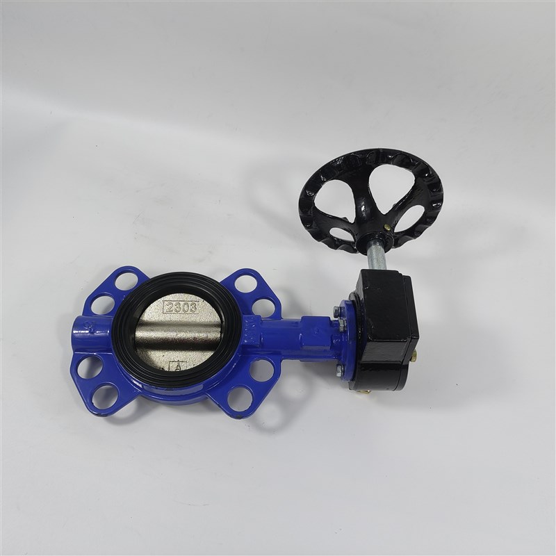 涡轮对夹蝶阀D371X-16Q球墨铸铁304不锈钢手动蝶阀DN50T 65 80 10