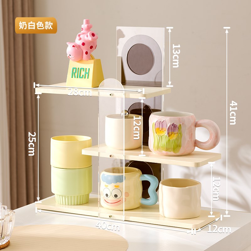 杯架杯子收纳置物架家用高档桌面茶杯架子茶具收纳架餐.边柜水杯