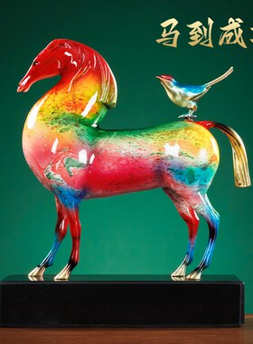 马到成功高端f铜马摆件领导高档办公室装饰工艺品公司开业乔迁礼