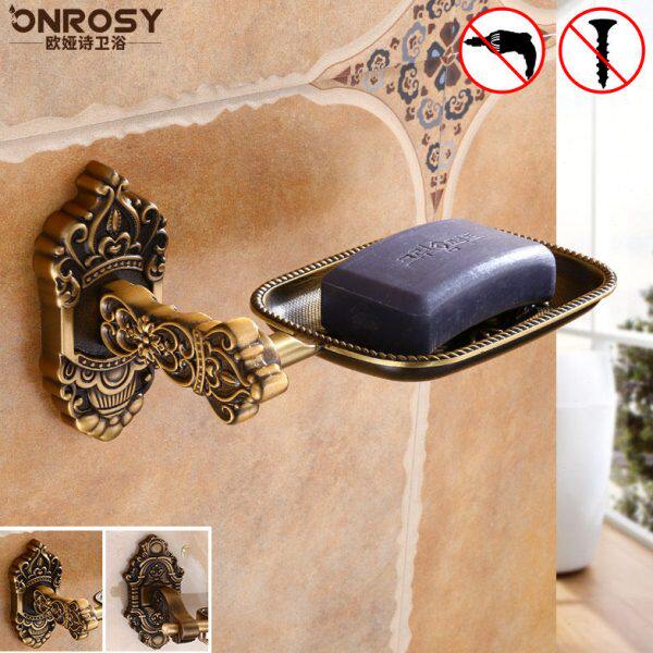 胶肥皂盒仿古肥皂架洗手间沥水粘欧式香皂浴室卫生间置物架免打孔