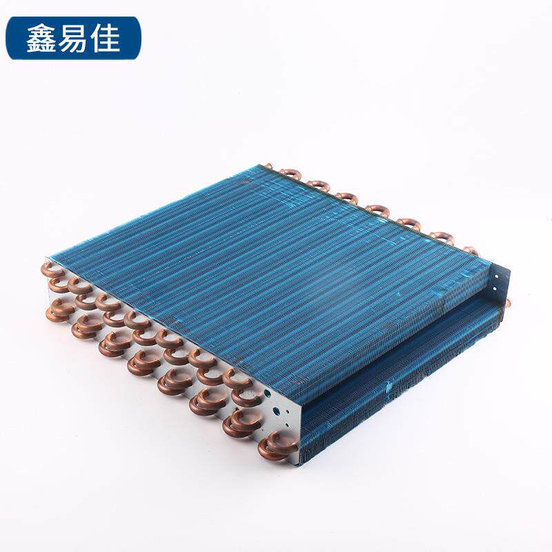 风冷水冷铝翅片冷排蒸发器铜管式散热器冷热交换器冰柜冷凝器