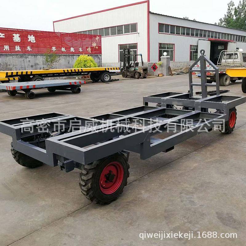 货源供应6吨拉杆转向框拖车平板拖车质量保证厂家供应