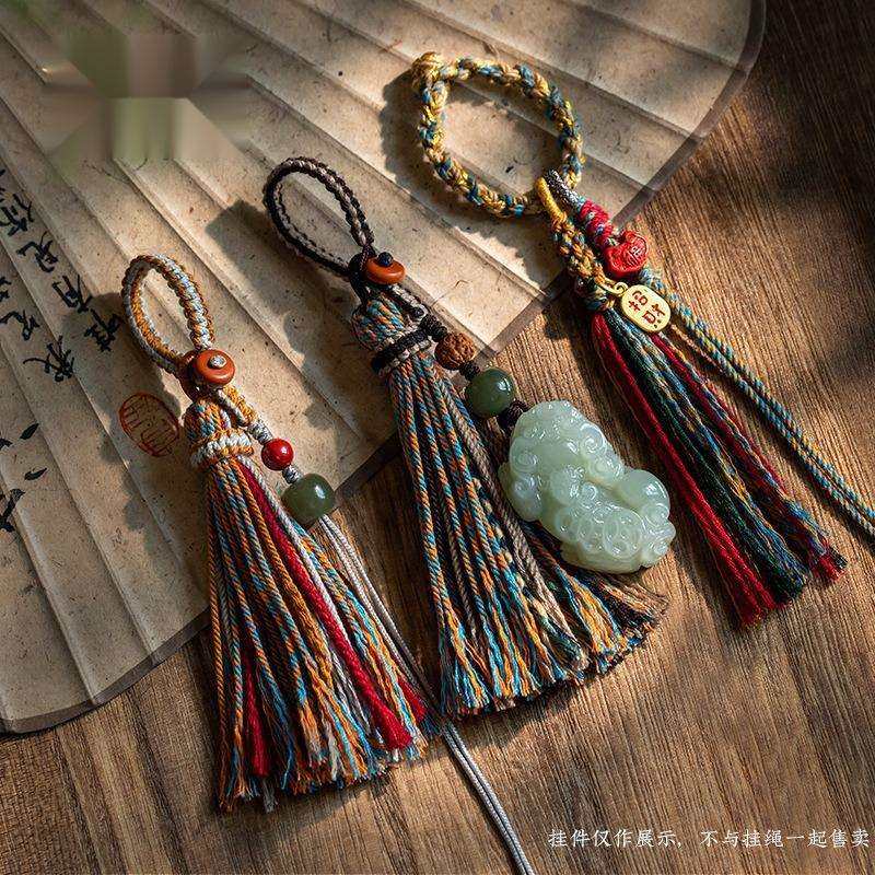 手工编织藏式流苏汽车钥匙扣成品挂绳配件新年中国风手机链挂件女,电子元器件市场,其它元器件,淘宝优惠券,粉丝福利购,淘宝优惠卷