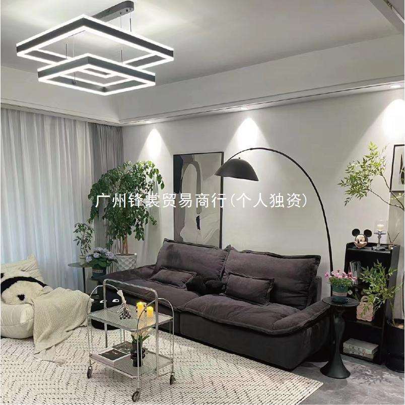 FS2024年新款意式极简帆船沙发小户型客厅大坐深懒人直排沙发布艺