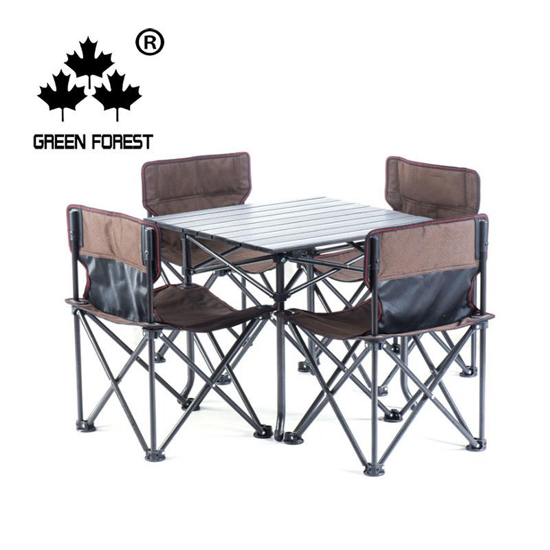 户外折叠桌椅套装野营桌子野餐桌椅组合休闲折叠便携旅游桌椅