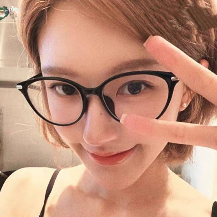 赵露思同款TR90猫眼黑框近视眼镜女款可配度数素颜出行神器平光镜,ZIPPO/瑞士军刀/眼镜,定制成品光学镜,淘宝优惠券,粉丝福利购,淘宝优惠卷