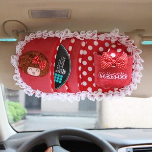 夹包遮阳板肉摩斯丝摩车用套卡通套汽车内饰可爱摩CD粉丝饰品