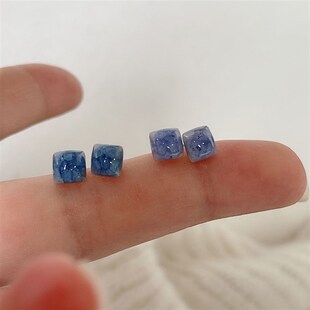 生物陶瓷耳钉养耳洞海o边氛围感适合韩系夏季天方圆脸的女士配耳