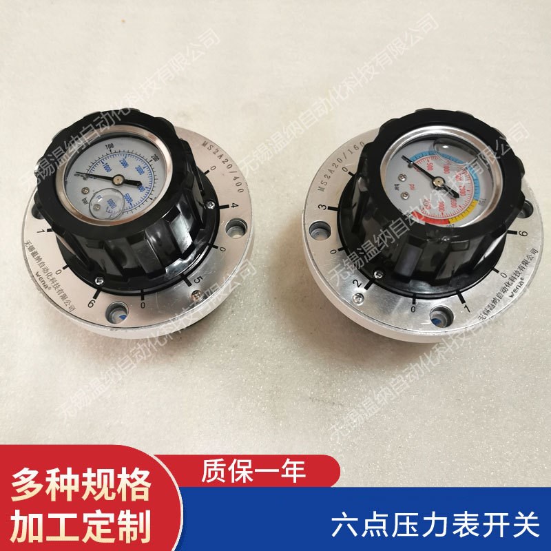 MS2A20B/16 2n5 40 60 160 250 400/M六点压力表开关