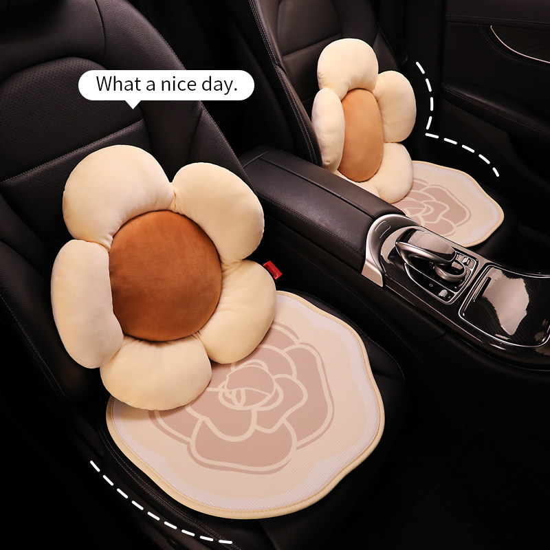 汽车坐垫四季f通用单片车垫子女士车内夏季凉垫亚麻小车主驾驶后