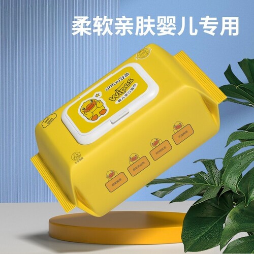 小黄鸭婴儿手口湿巾加厚柔软