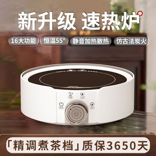 2025新款电陶炉煮茶器小茶炉迷你静音烧水加热玻璃V壶摩卡壶电热