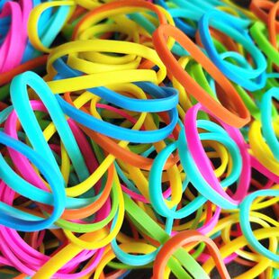 直皮圈性胶圈弹橡皮筋径32盒装彩色办公收纳捆绑定做可